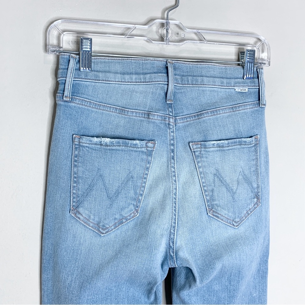 Mother The Dazzler Yoke Front Ankle Jeans (Sz 25) Light Wash Lots Of Free Hugs - Picture 10 of 14